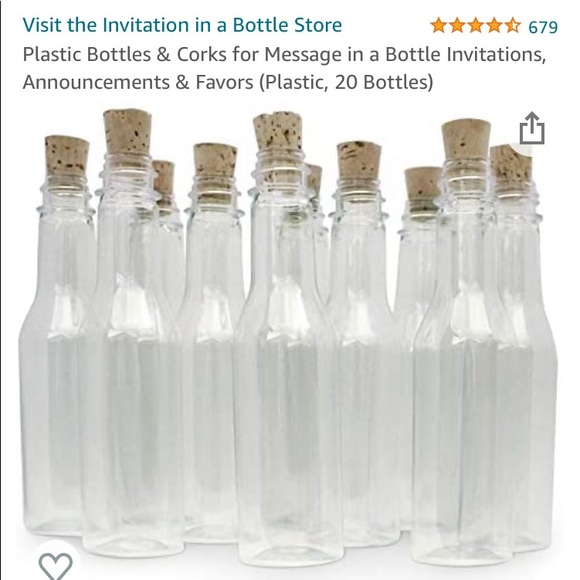 Plastic bottles with corks (47) to use for messages in a bottle. - Picture 3 of 4